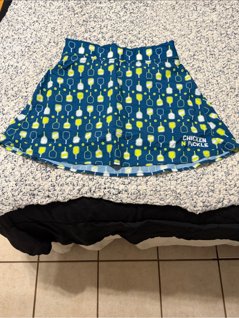 Pickleball Bella Blue & Lime Patterned Skort